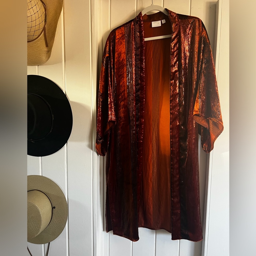 MOVING SALE!! ANTHROPOLOGIE velvet & metallic kimono